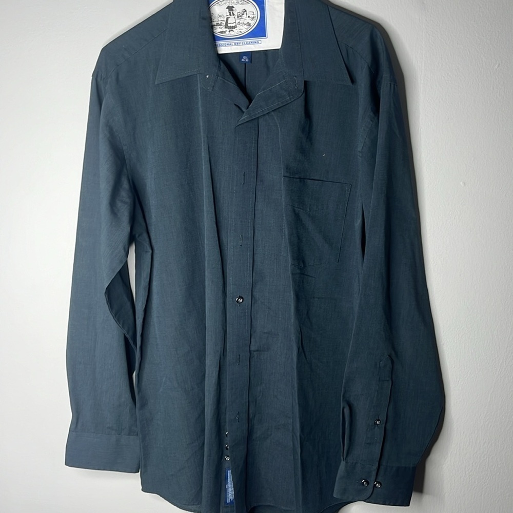 Stafford Men’s Size 16.5inch Navy Dress Shirt